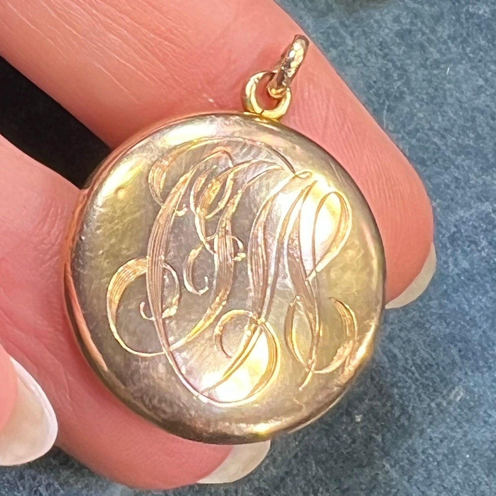 10k Gold Repousse Tiger Pendant w Ruby Eyes. Art Nouveau *Video*