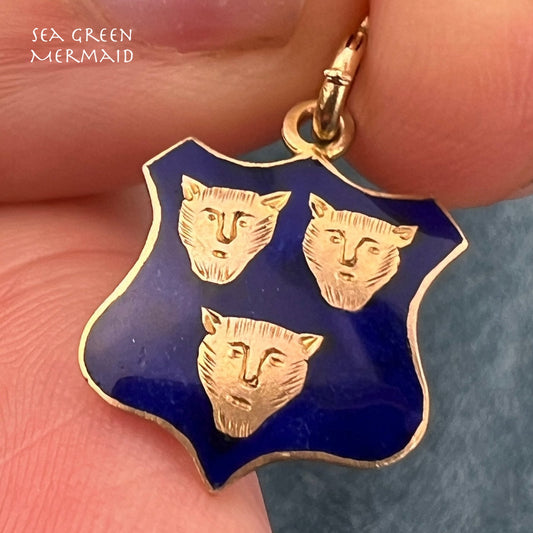 10k Gold Stratford-Upon-Avon Coat of Arms Pendant. Shakespeare