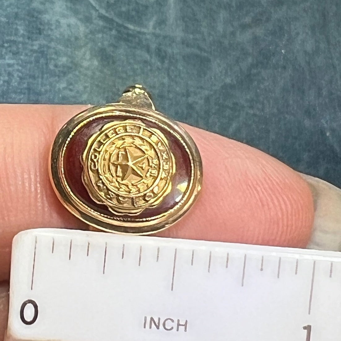 10k Gold TEXAS A+M College Art Deco Era Signet Class Ring