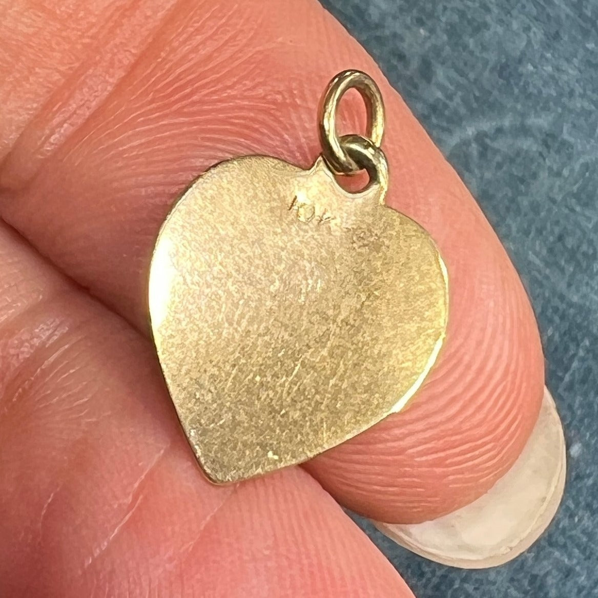 10k Gold "To: HONEY" Heart Pendant. 1945 WW2 Lover's Gift