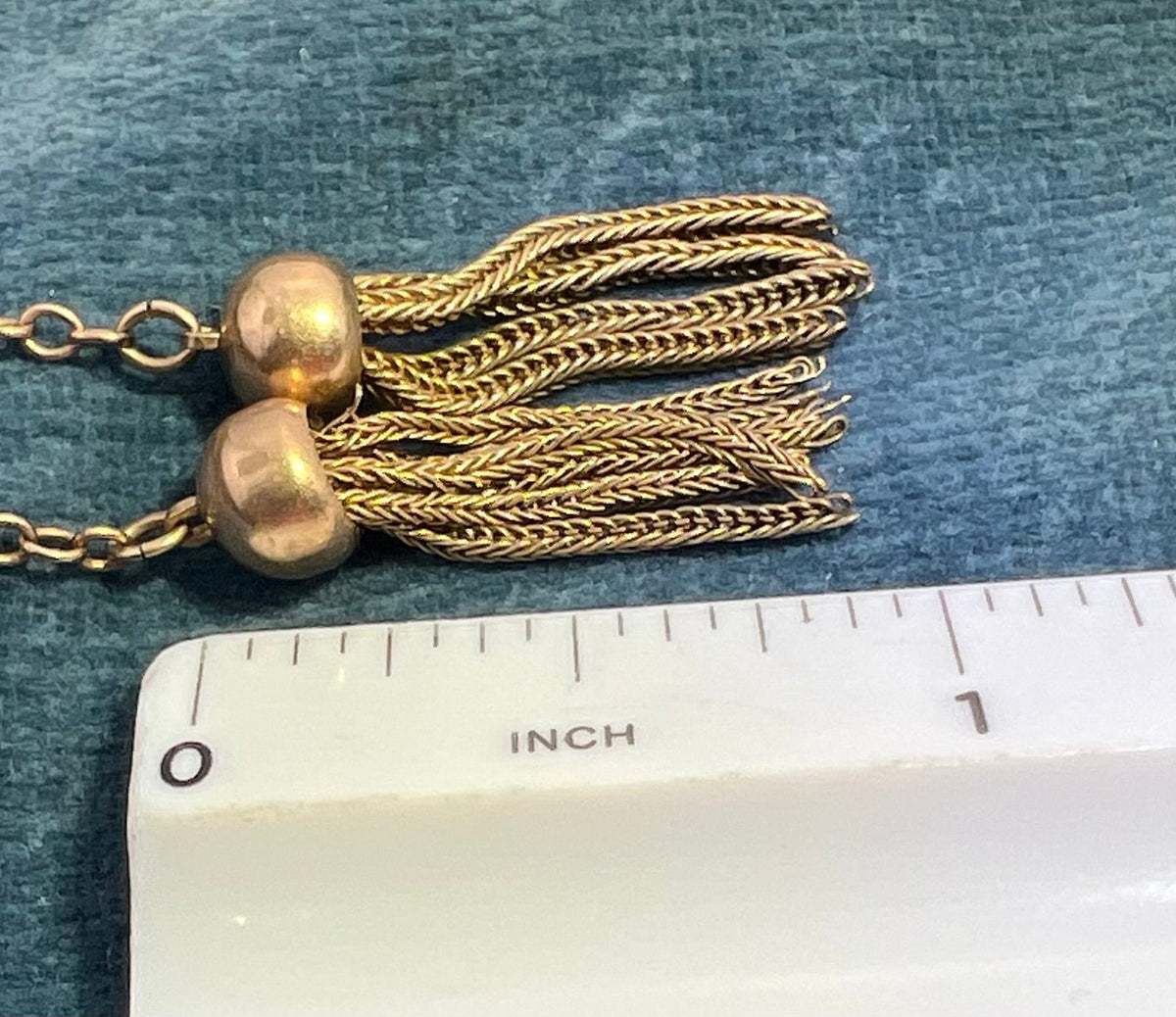 10k Gold Woven Bracelet w Tassle Lariat Clasp. WW II Paratroopers