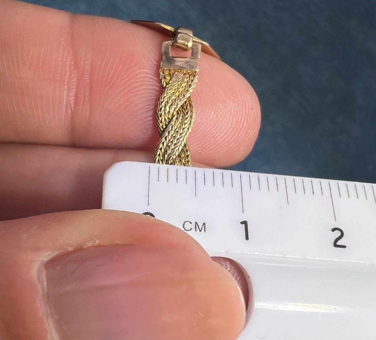 10k Gold Woven Bracelet w Tassle Lariat Clasp. WW II Paratroopers