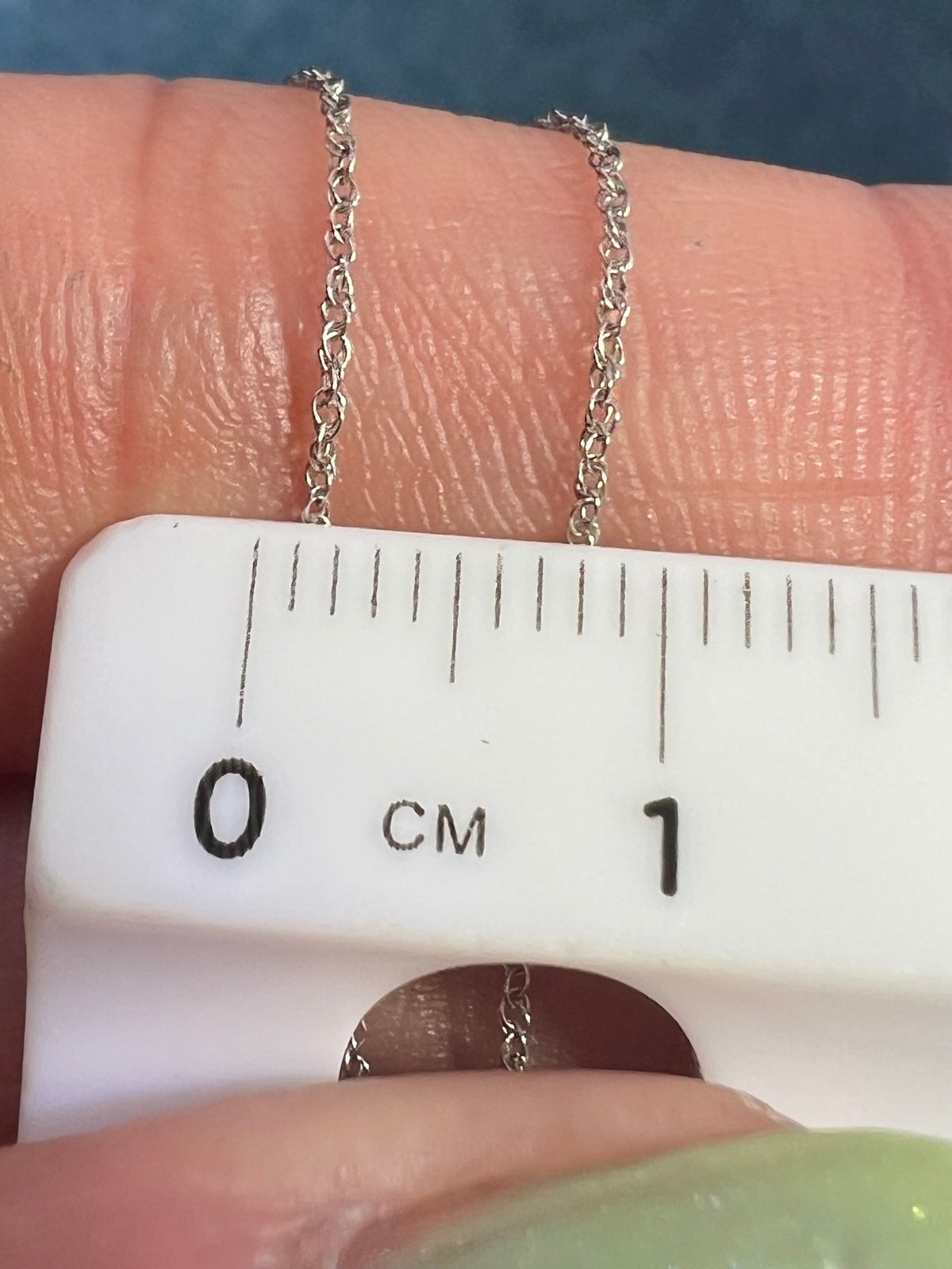 10k Solid White Gold 16" Thin Chain. CHAIN SALE See All - 0164