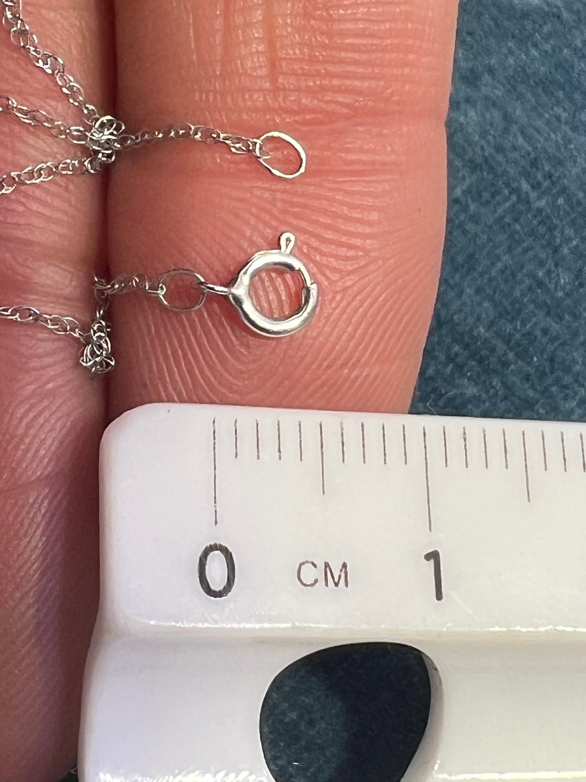 10k Solid White Gold 17" Thin Chain. CHAIN SALE See All - 0163
