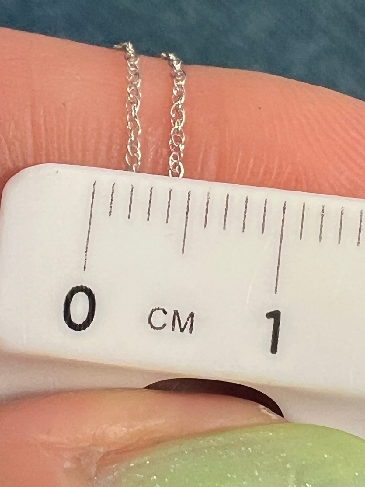 10k Solid White Gold 17" Thin Chain. CHAIN SALE See All - 0163