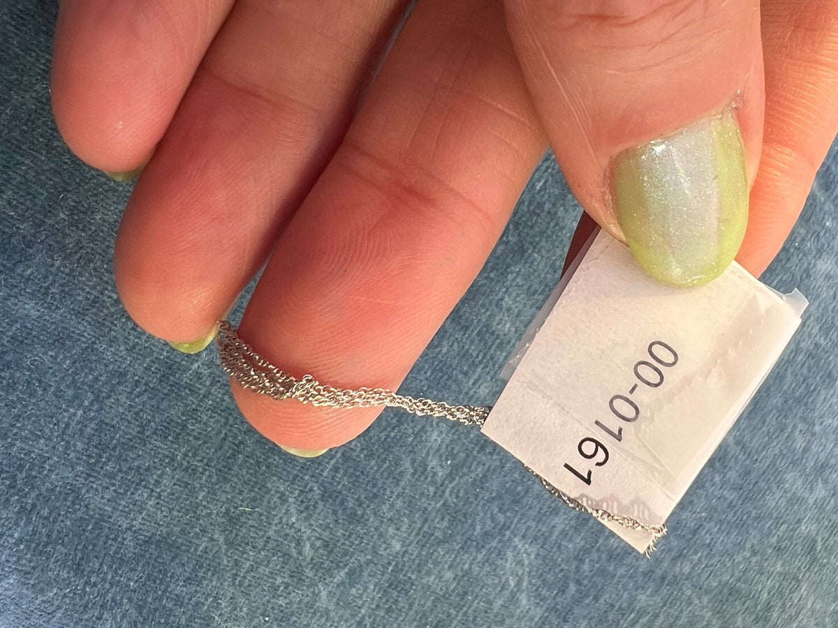10k Solid White Gold 18" Thin Chain. CHAIN SALE See All - 0161