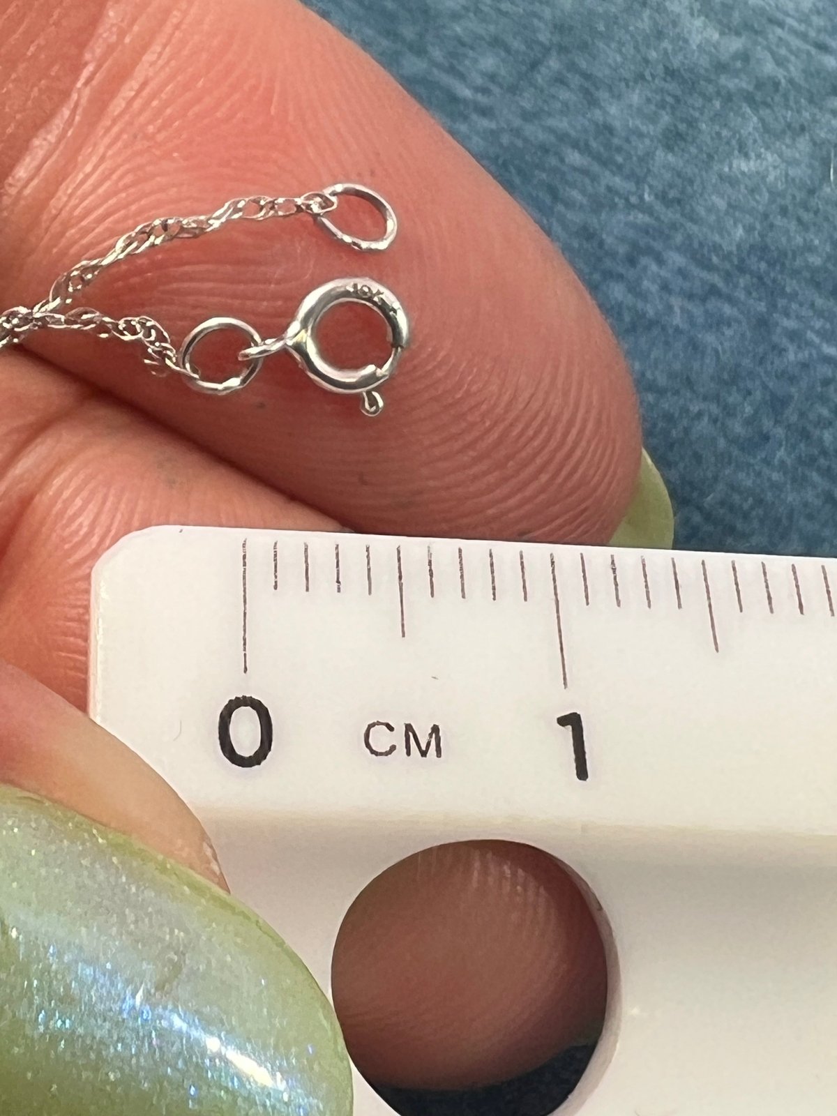 10k Solid White Gold 18" Thin Chain. CHAIN SALE See All - 0166