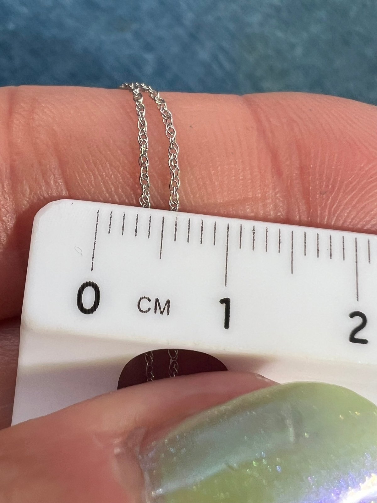 10k Solid White Gold 18" Thin Chain. CHAIN SALE See All - 0161