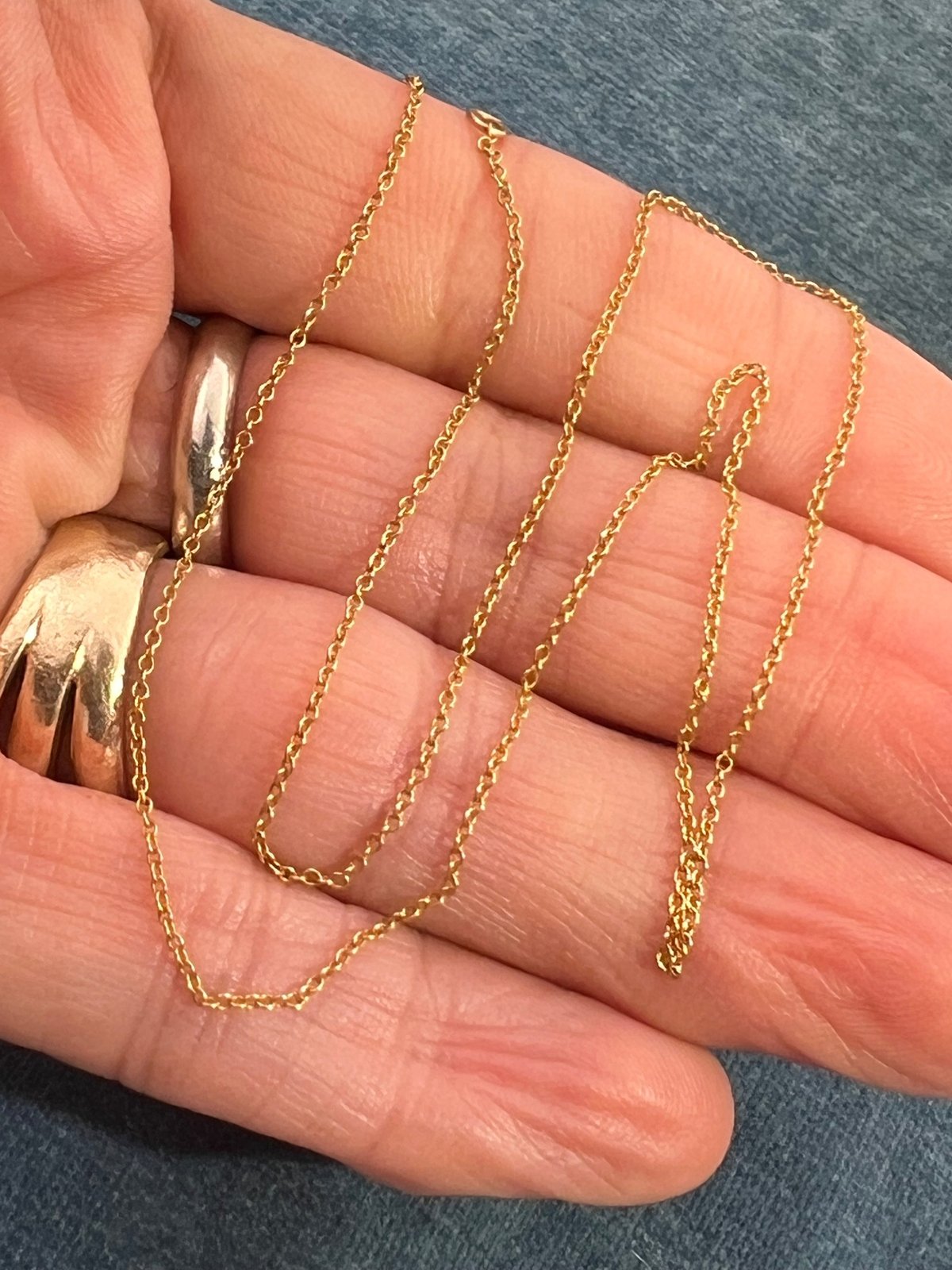10k Solid Yellow Gold 15" Thin Chain. CHAIN SALE See All- 0149