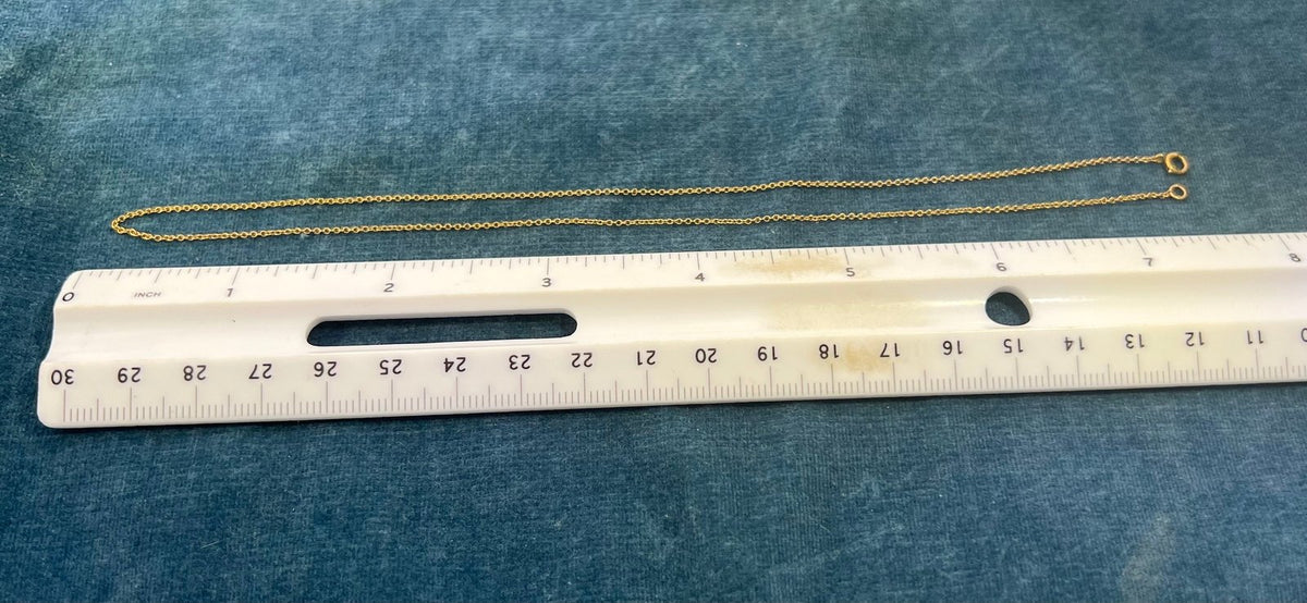 10k Solid Yellow Gold 15" Thin Chain. CHAIN SALE See All- 0149