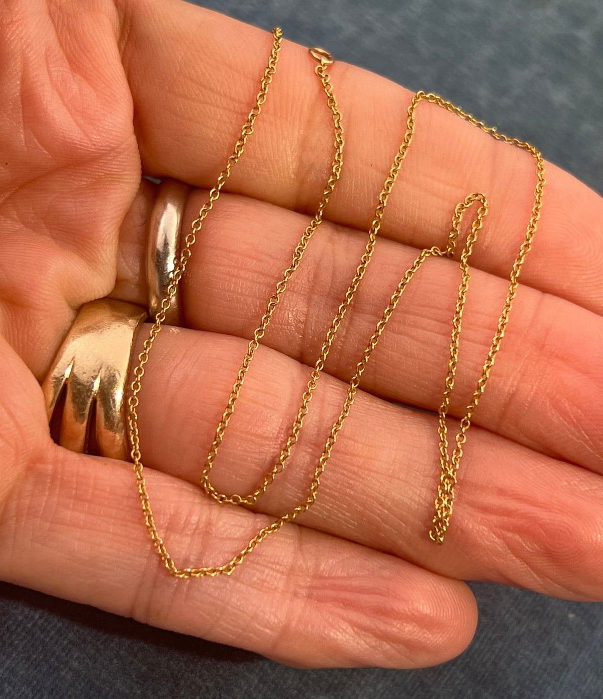 10k Solid Yellow Gold 15" Thin Chain. CHAIN SALE See All- 0149