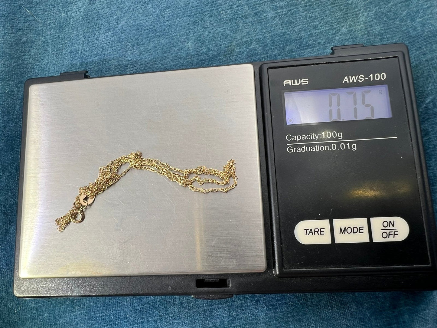 10k Solid Yellow Gold 17" Thin Chain. CHAIN SALE See All -0151