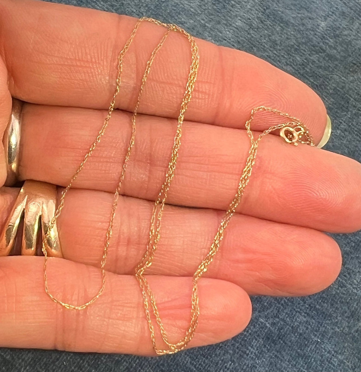 10k Solid Yellow Gold 18" Thin Chain. CHAIN SALE See All - 0155