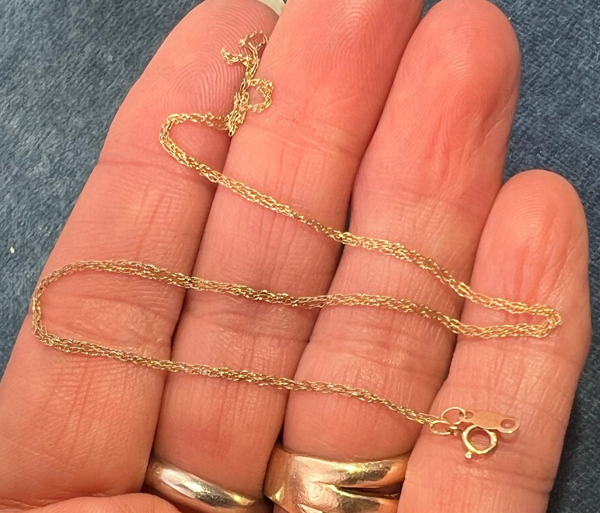 10k Solid Yellow Gold 18" Thin Chain. CHAIN SALE See All - 0155