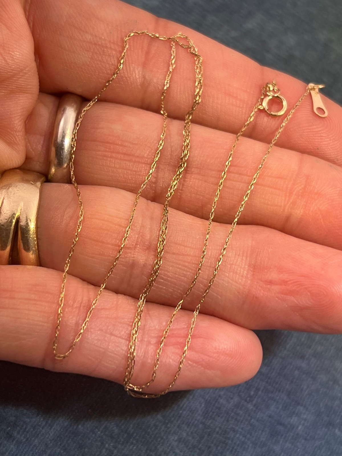 10k Solid Yellow Gold 18" Thin Chain. CHAIN SALE See All - 0159