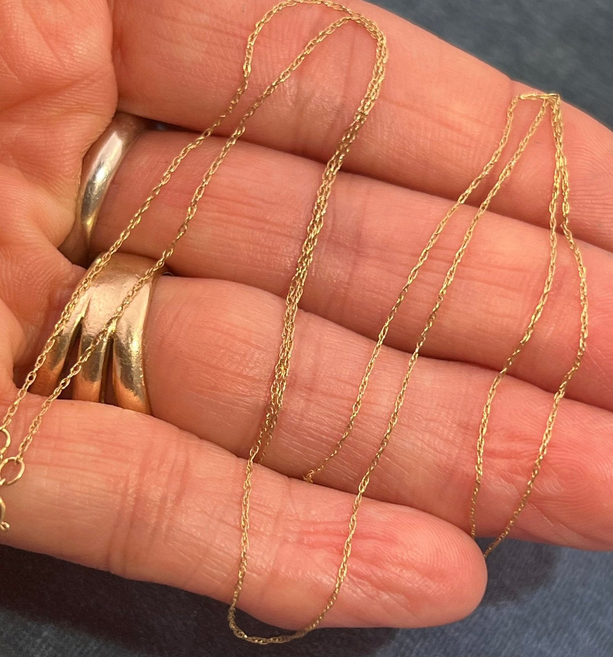 10k Solid Yellow Gold 18" Thin Chain. CHAIN SALE See All - 0153