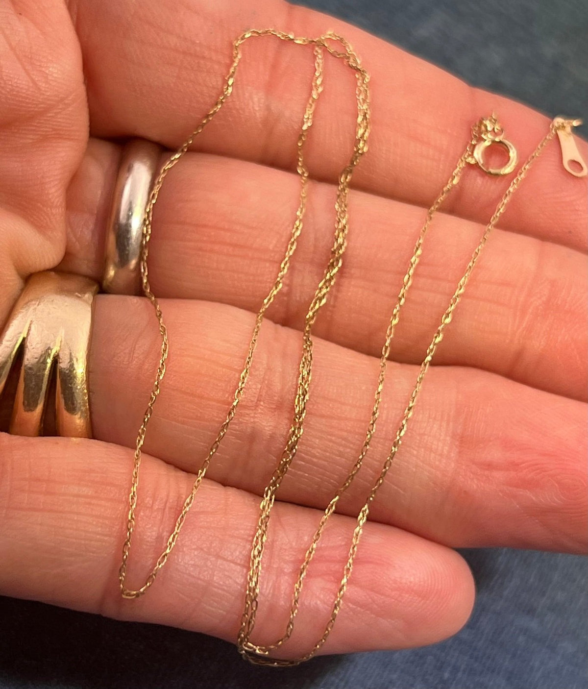 10k Solid Yellow Gold 18" Thin Chain. CHAIN SALE See All - 0159