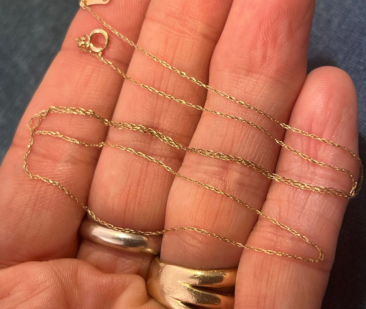 10k Solid Yellow Gold 18" Thin Chain. CHAIN SALE See All - 0159