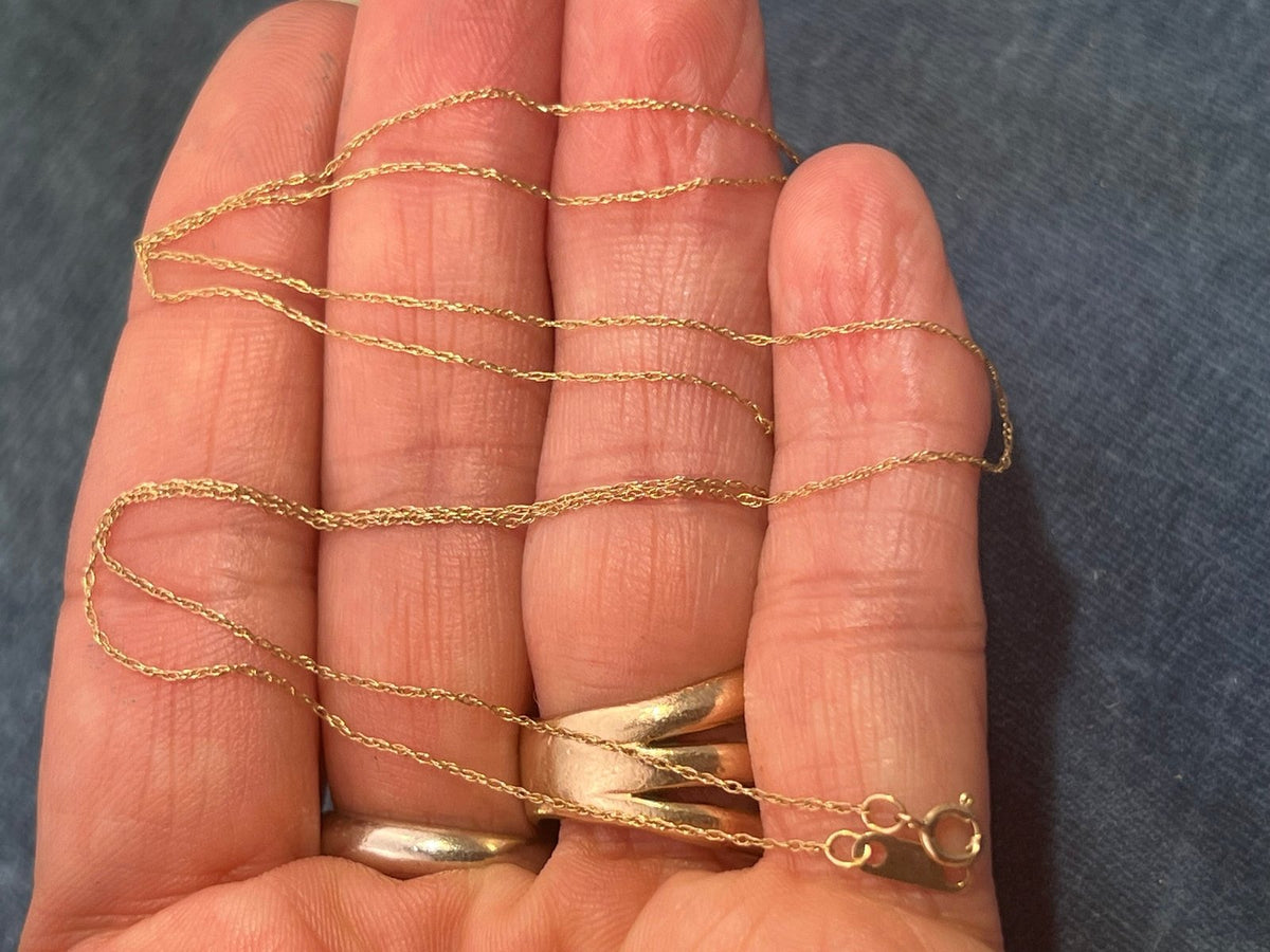 10k Solid Yellow Gold 18" Thin Chain. CHAIN SALE See All - 0153