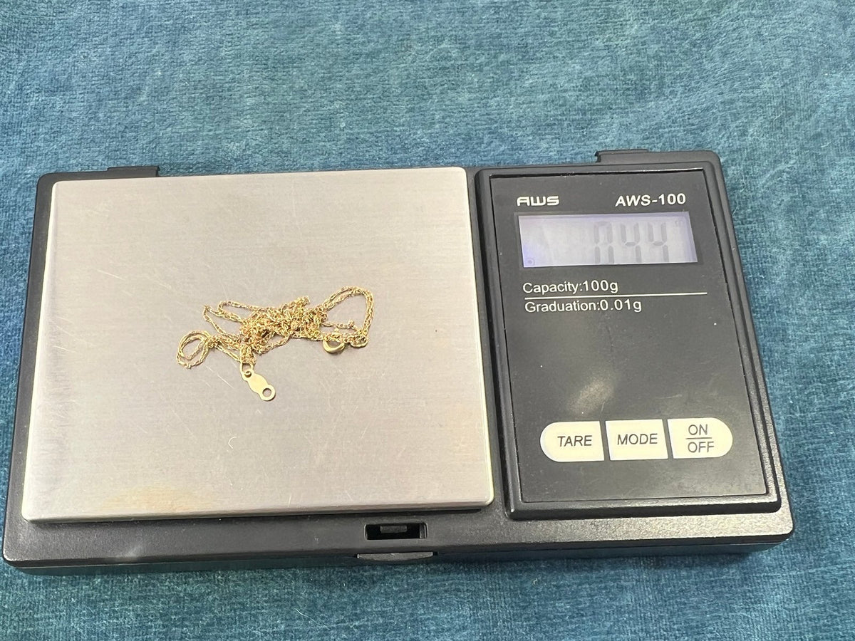 10k Solid Yellow Gold 18" Thin Chain. CHAIN SALE See All - 0155