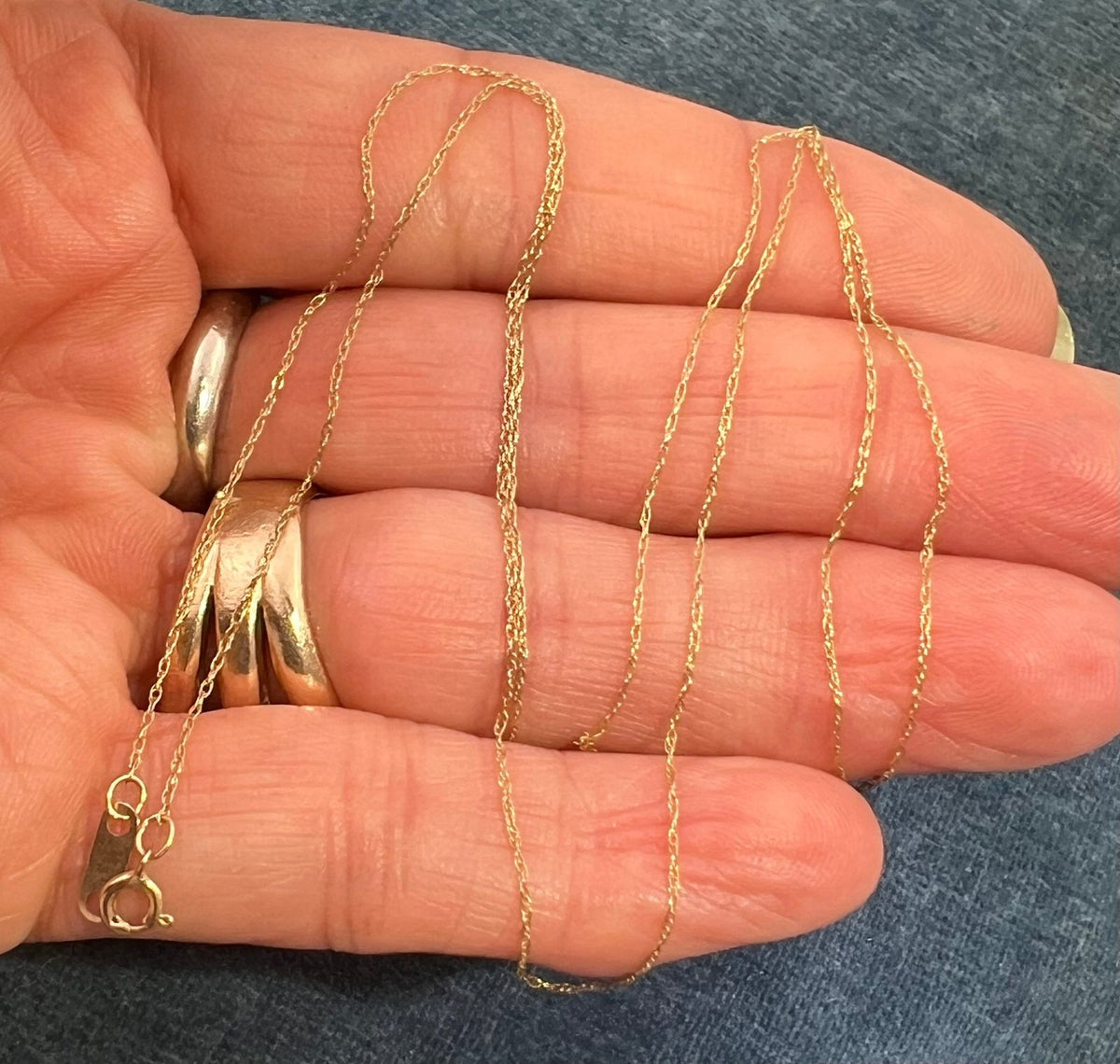 10k Solid Yellow Gold 18" Thin Chain. CHAIN SALE See All - 0153