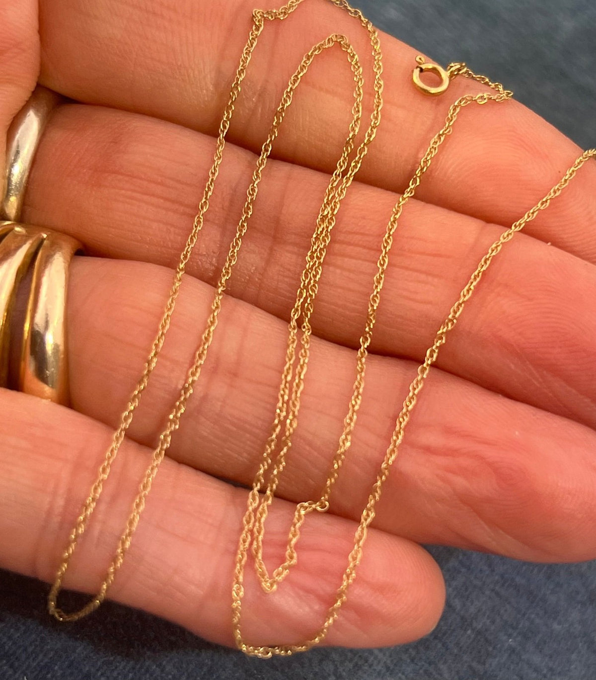 10k Solid Yellow Gold 18" Thin Chain. LOW PRICE CHAIN SALE See All- 0148