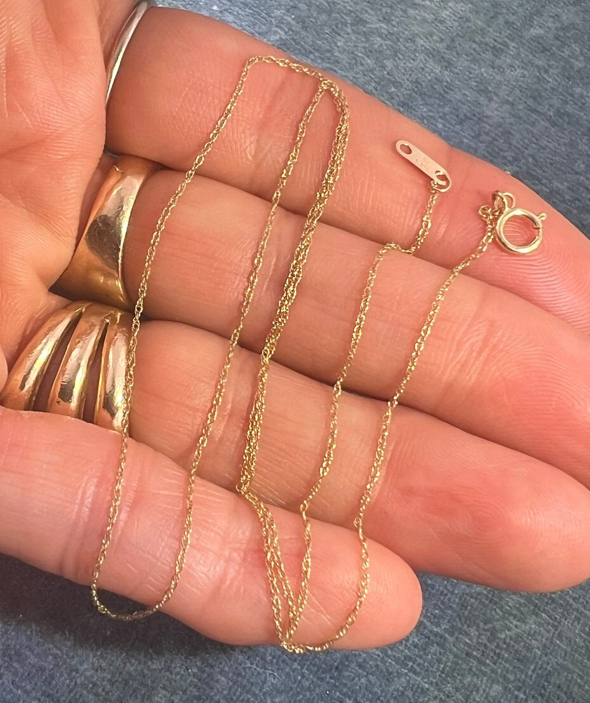 10k Solid Yellow Gold 18" Thin Chain. LOW PRICE CHAIN SALE See All - 0170
