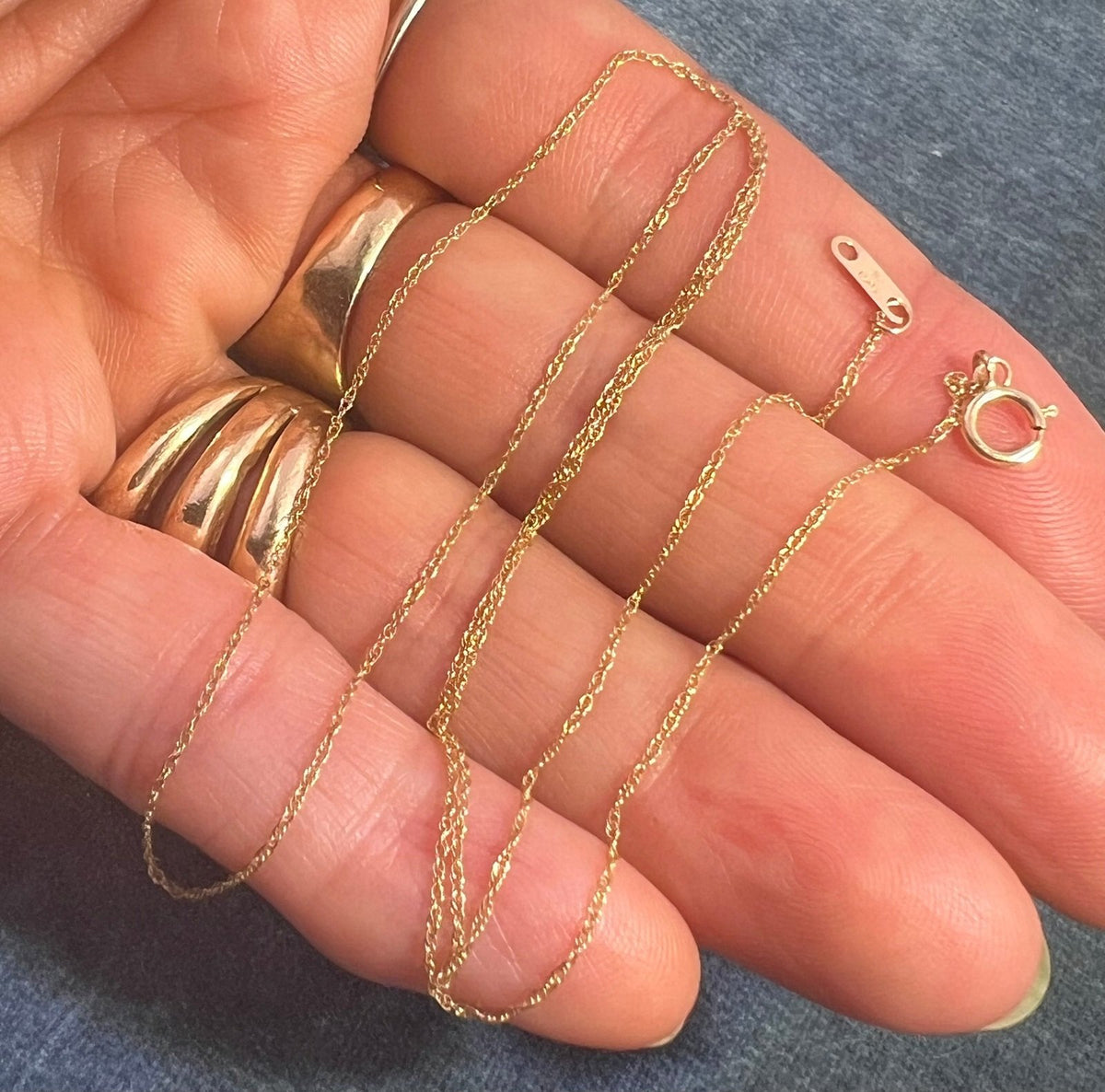 10k Solid Yellow Gold 18" Thin Chain. LOW PRICE CHAIN SALE See All - 0170