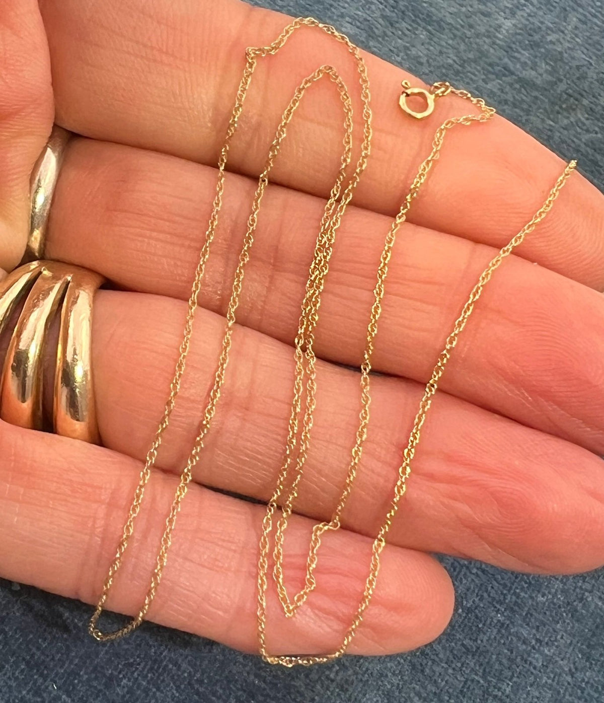 10k Solid Yellow Gold 18" Thin Chain. LOW PRICE CHAIN SALE See All- 0148