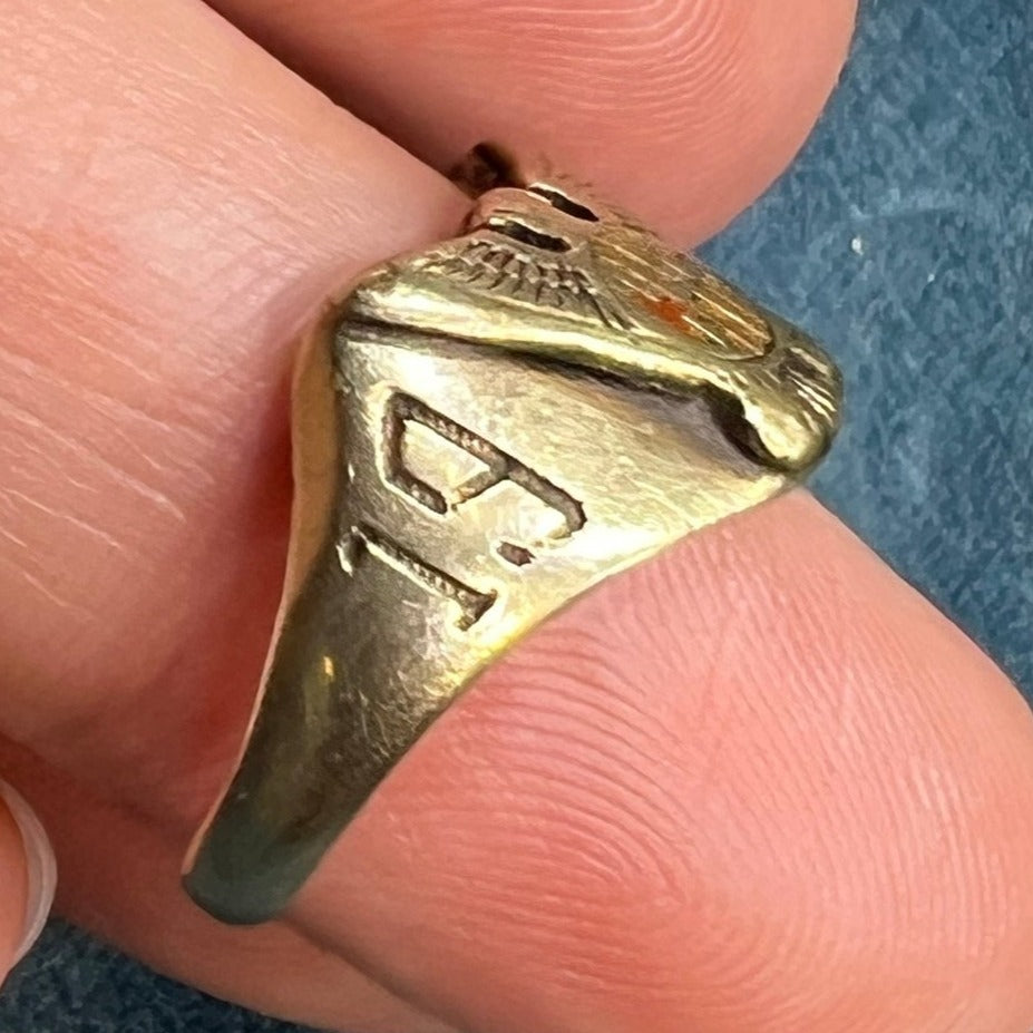 10k White and Yellow Gold THUNDERBIRD Eagle Class Ring. 1931