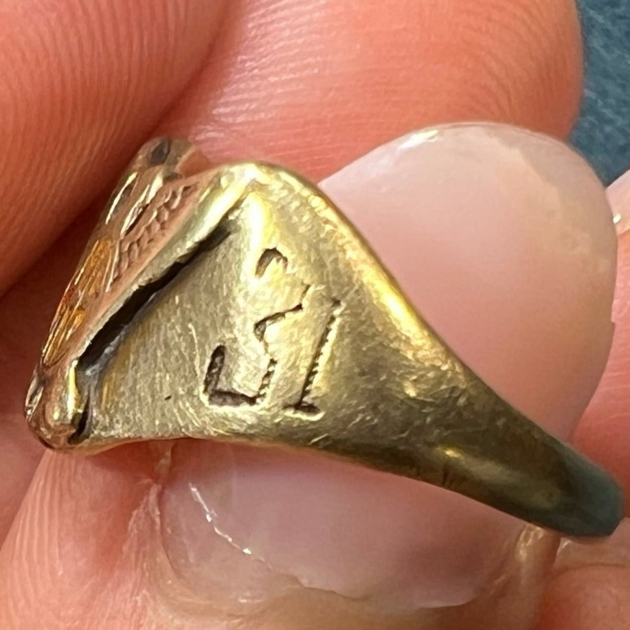 10k White and Yellow Gold THUNDERBIRD Eagle Class Ring. 1931