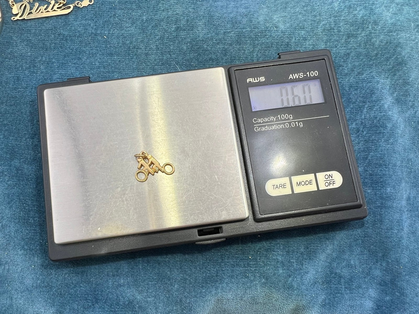 10k Yellow Gold "Bicycle Built for 2" Tandem Bike Cyclist Pendant