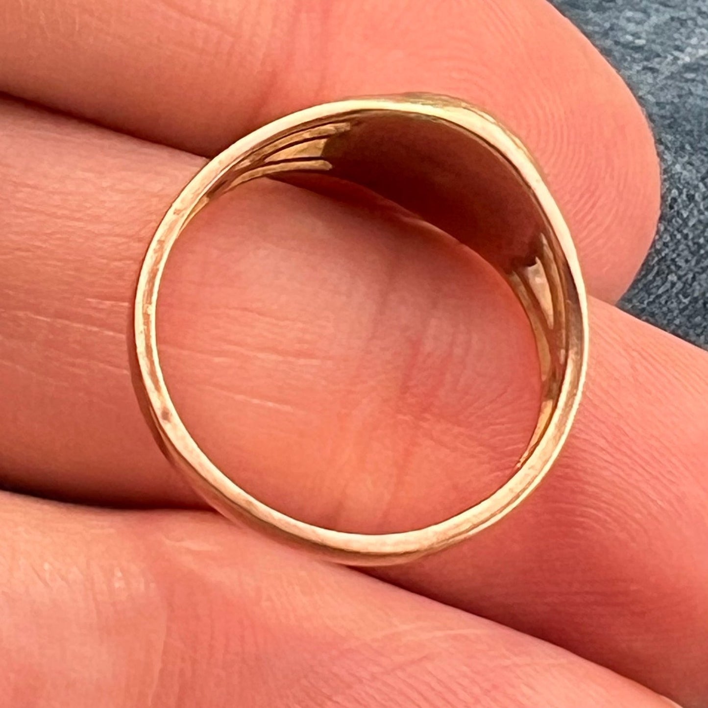 10k Yellow Gold GIRL SCOUT Trefoil Deco Signet Ring. Ostby Barton *Rare*