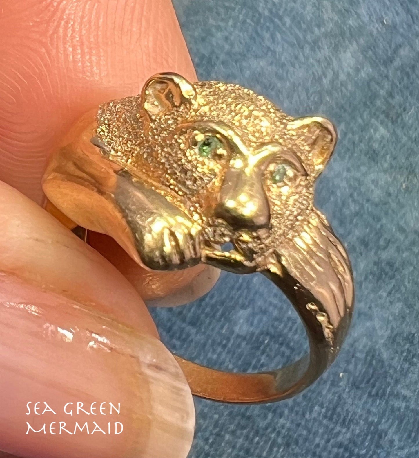 10k Yellow Gold PANTHER Cub Ring