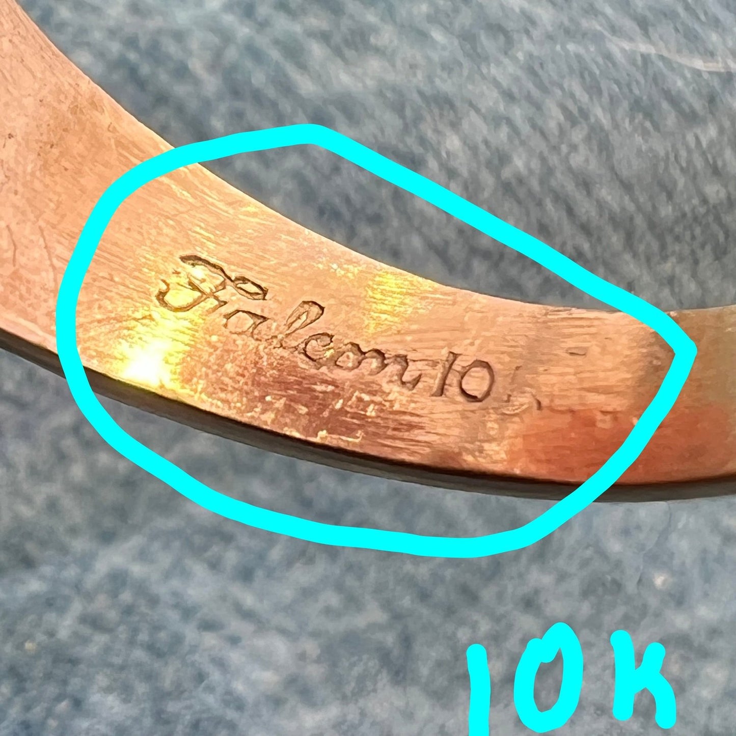 10k Yellow Gold Purple Star Sapphire Ruby Signet Ring. 9g *Video*