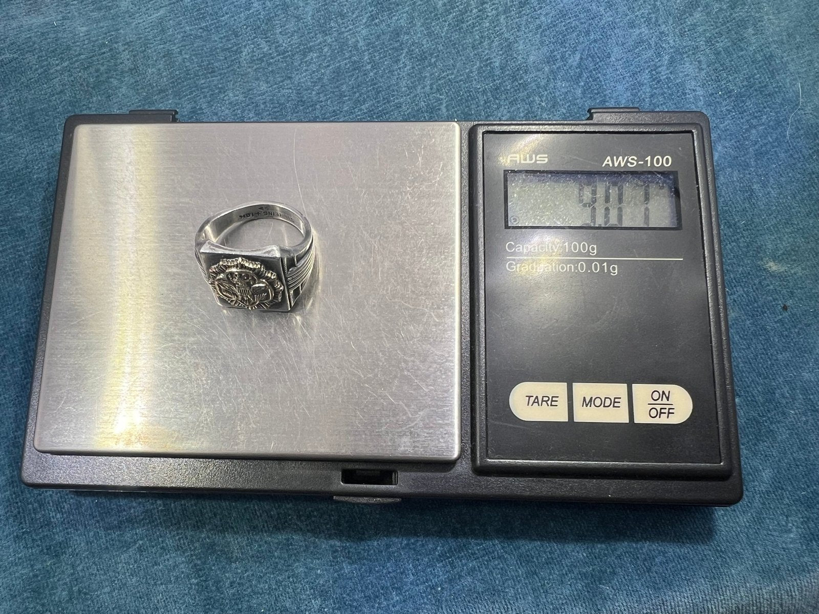 10k Yellow Gold *Rare* Girl Scout Emblem & 925 Ring. Art Deco 5.5