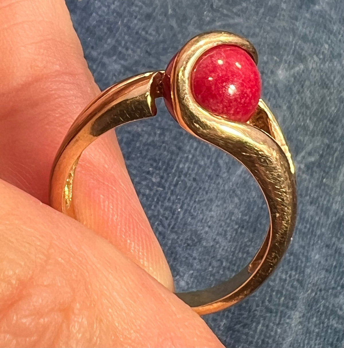 10k Yellow Gold Ring w 9 Interchangeable Lab Cat-Eye Multi-Gems