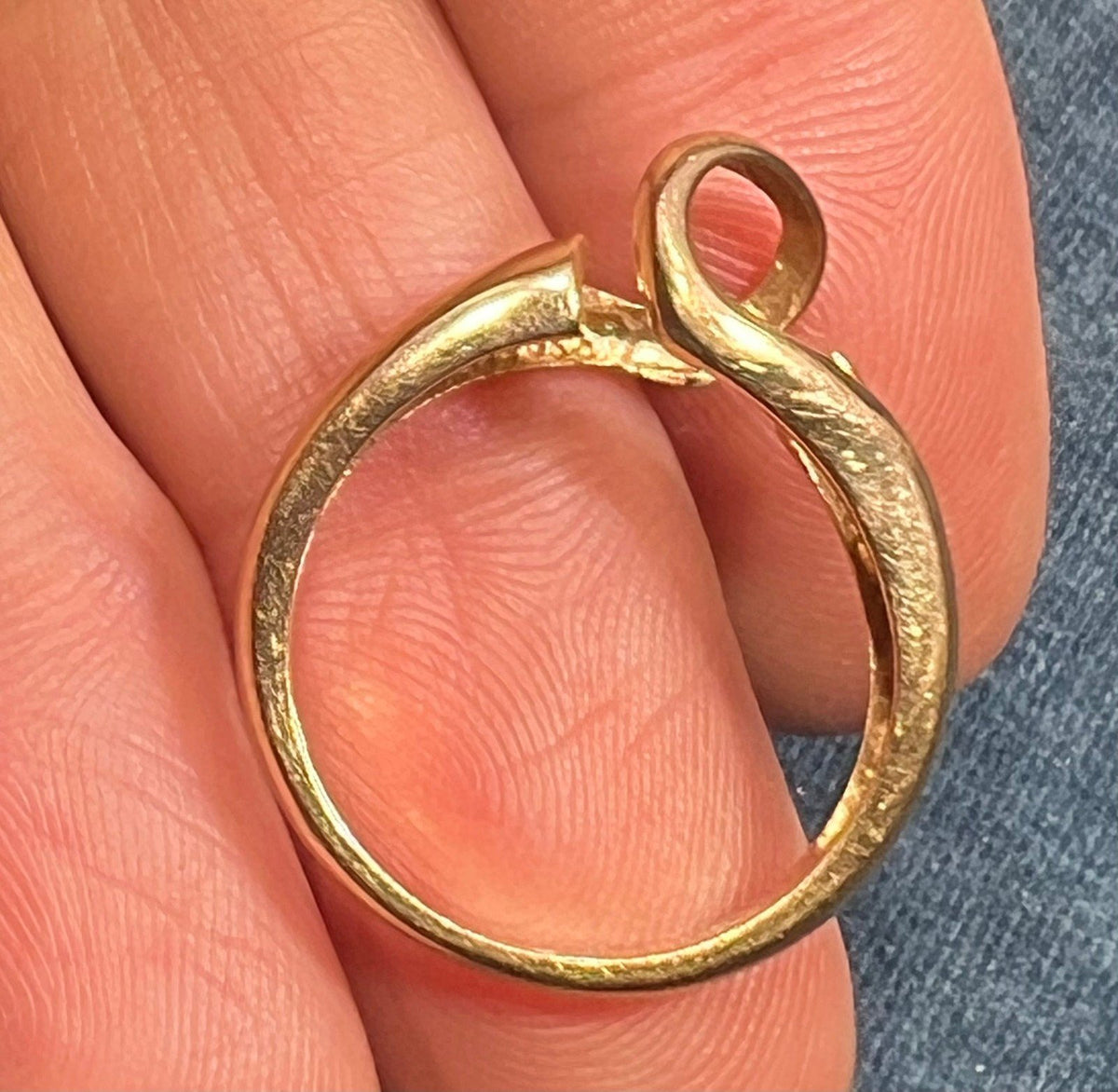 10k Yellow Gold Ring w 9 Interchangeable Lab Cat-Eye Multi-Gems