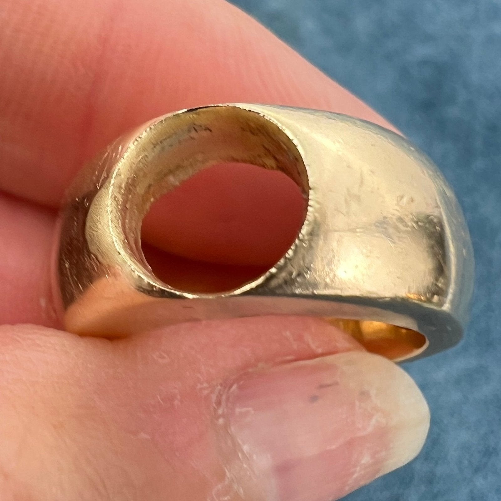 14k Gold 14 g *SCRAP* Bezel-Setting Ring for Your Gemstone