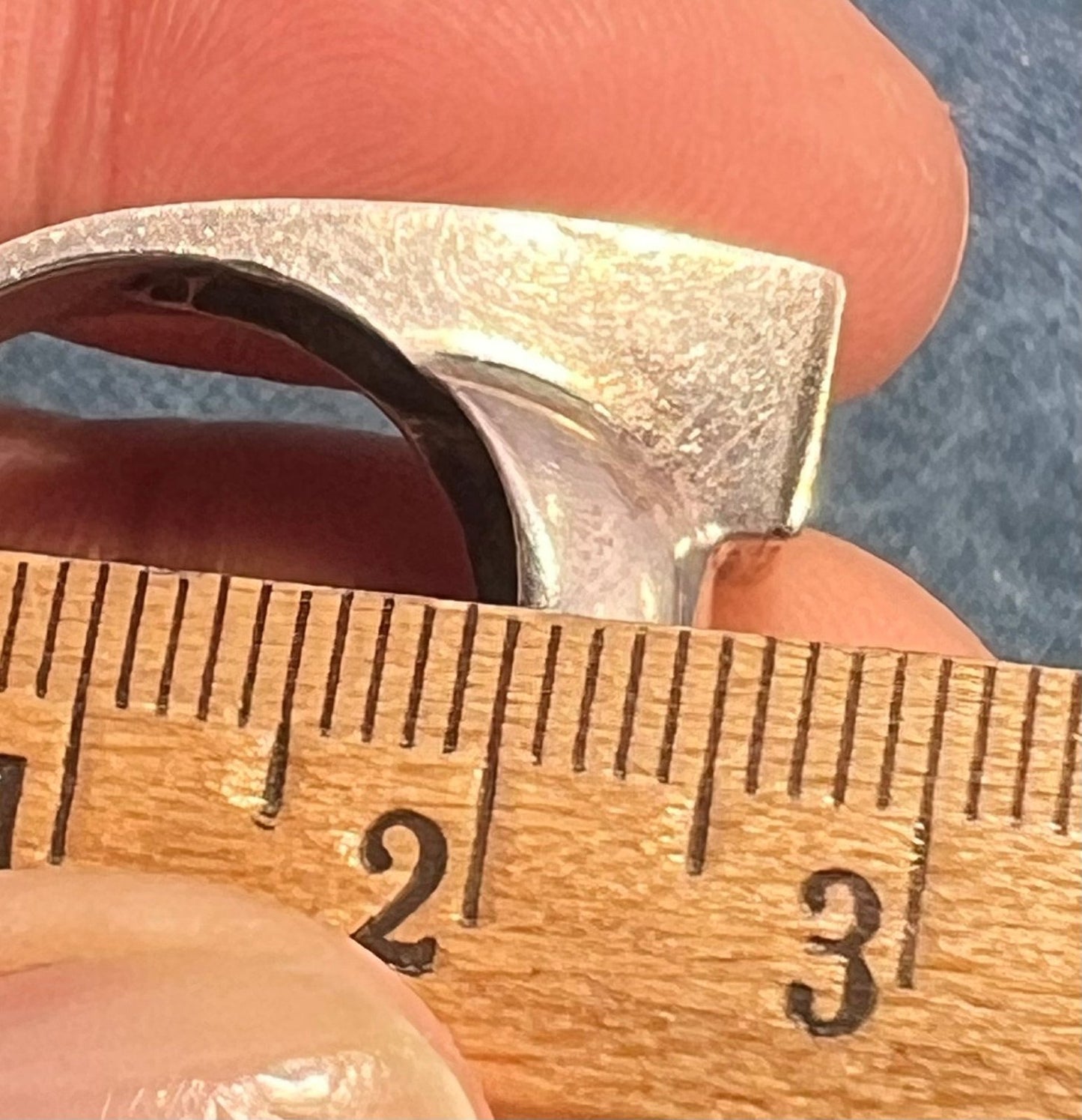 14k Gold + 925 Ball + Block Ring. Wide MCM Modernist Design