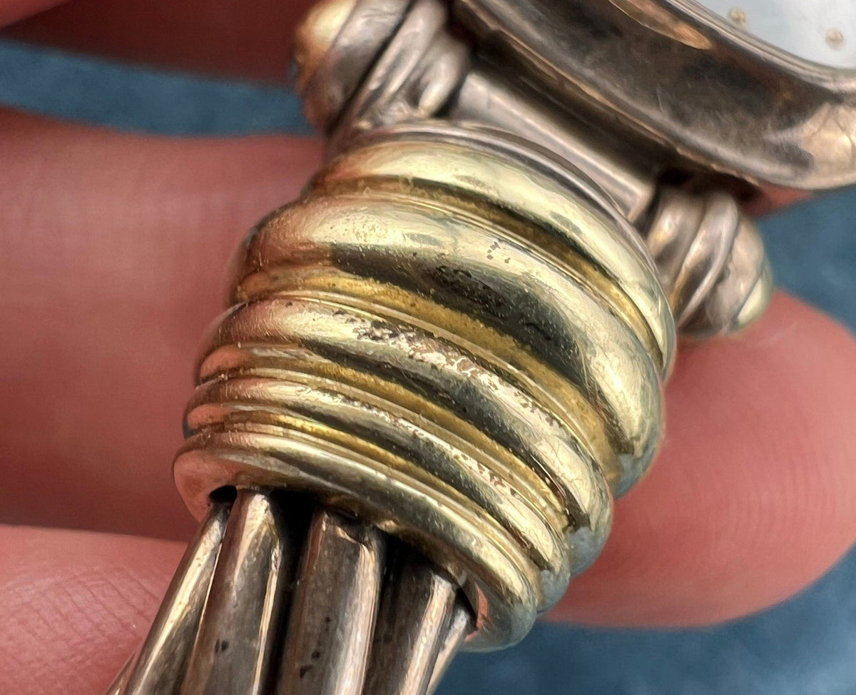 14k Gold + 925 D Yurman Bracelet Watch. *BEST PRICE* on Ebay. Works!
