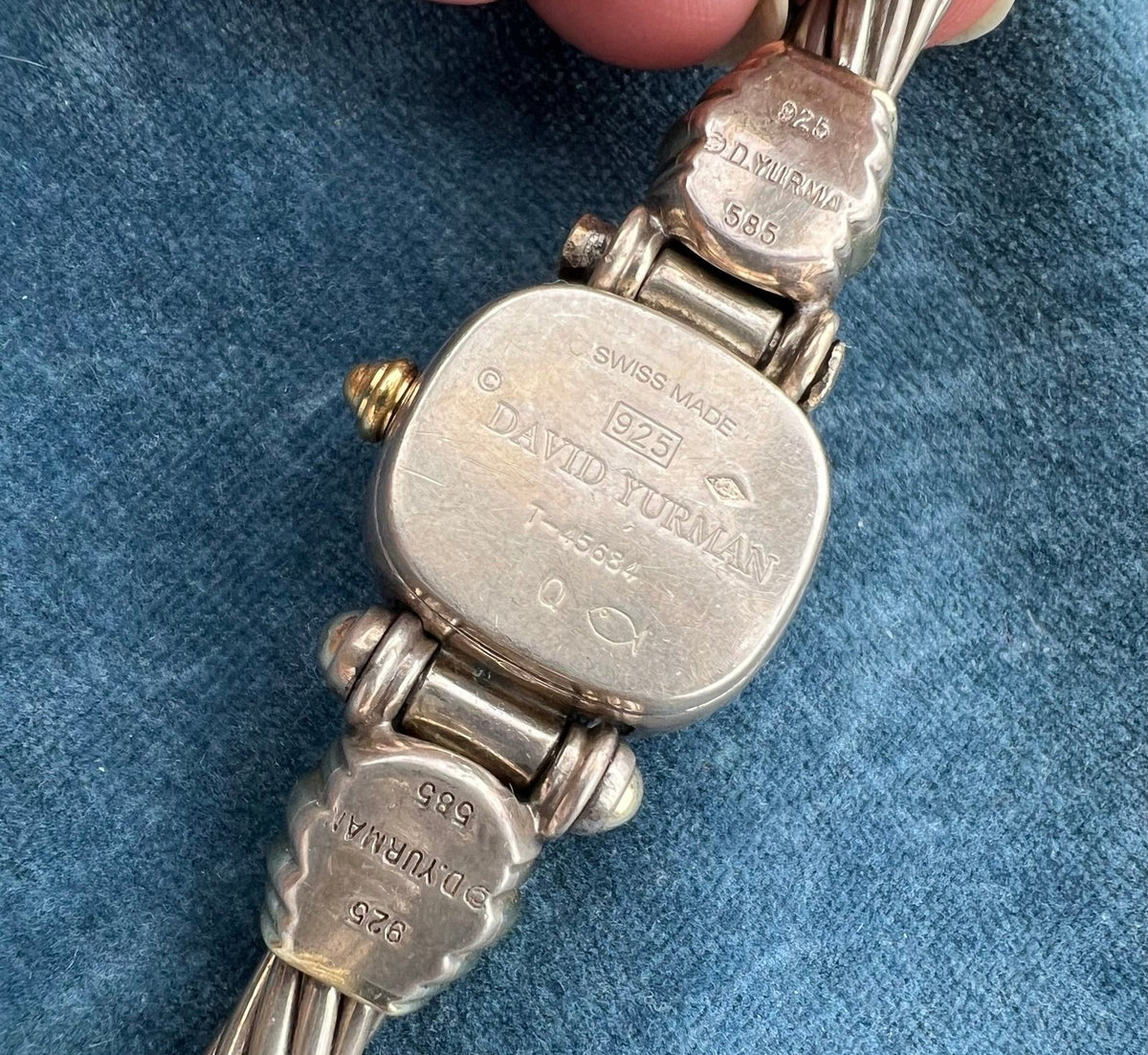 14k Gold + 925 D Yurman Bracelet Watch. *BEST PRICE* on Ebay. Works!