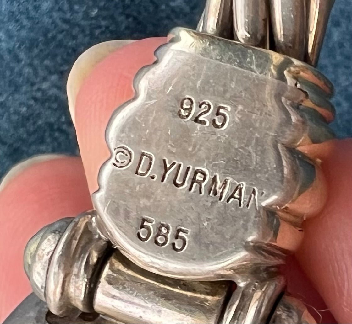 14k Gold + 925 D Yurman Bracelet Watch. *BEST PRICE* on Ebay. Works!