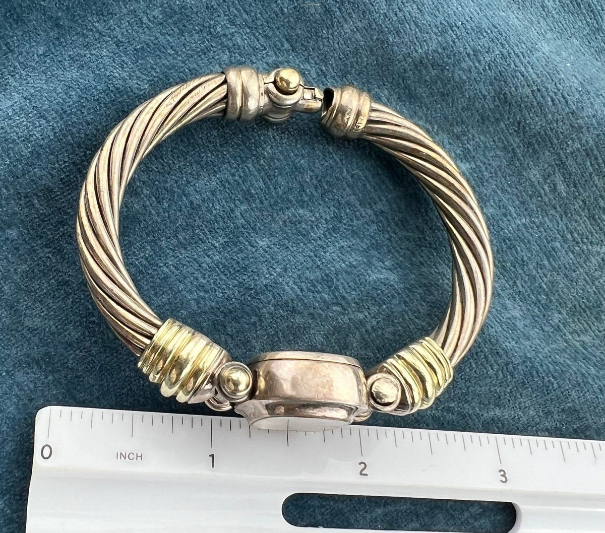14k Gold + 925 D Yurman Bracelet Watch. *BEST PRICE* on Ebay. Works!