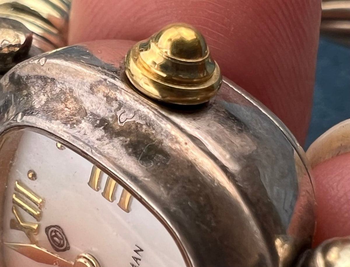 14k Gold + 925 D Yurman Bracelet Watch. *BEST PRICE* on Ebay. Works!
