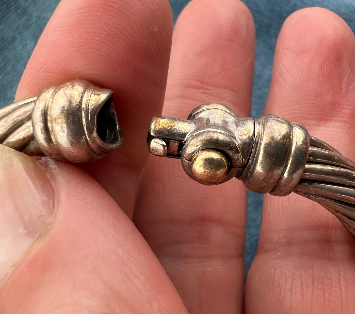 14k Gold + 925 D Yurman Bracelet Watch. *BEST PRICE* on Ebay. Works!