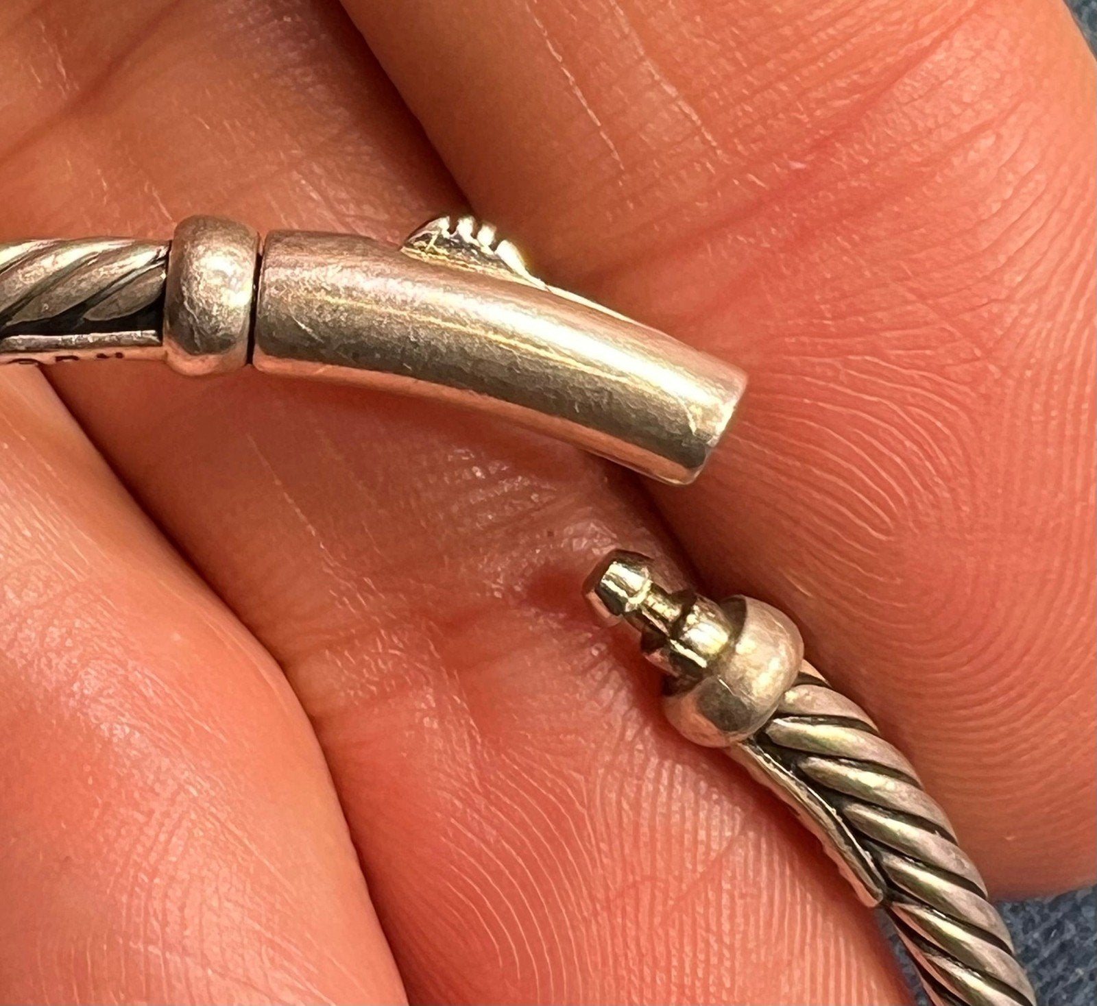 14k Gold + 925 D Yurman Metro Cable Pearl Bracelet *BEST PRICE* on Ebay