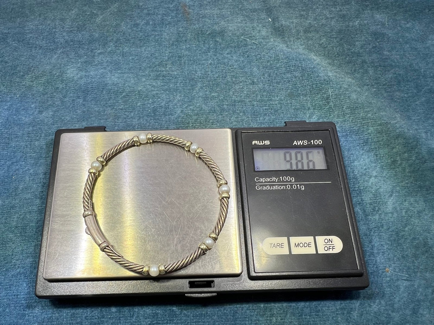 14k Gold + 925 D Yurman Metro Cable Pearl Bracelet *BEST PRICE* on Ebay