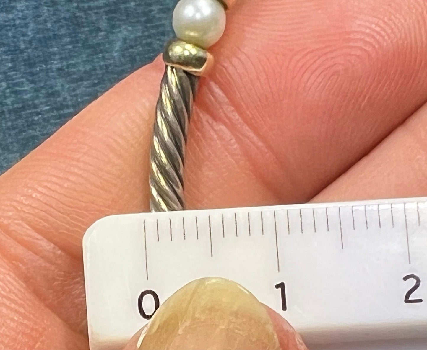 14k Gold + 925 D Yurman Metro Cable Pearl Bracelet *BEST PRICE* on Ebay