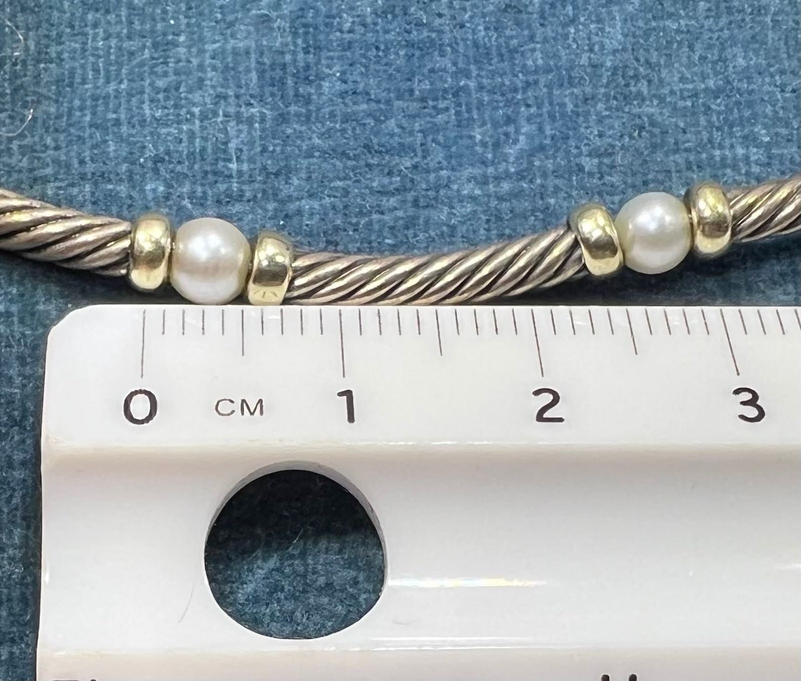 14k Gold + 925 D Yurman Metro Cable Pearl Bracelet *BEST PRICE* on Ebay